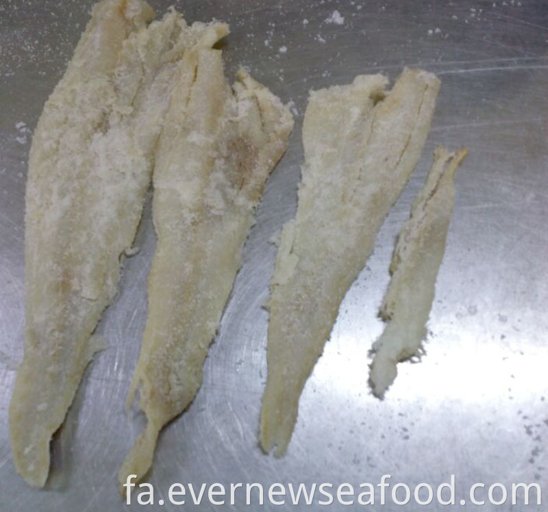 میگا پولاک آلاسکا شور خشک شده با کیفیت بالا